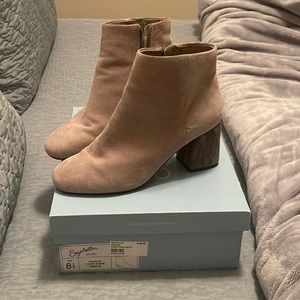 Seychelles audition taupe suede bootie.